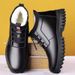 Nuove scarpe invernali da uomo in caldo pile foderate in pelle spessa e alte, stivali da neve in cotone per papà di mezza età_voghion.com