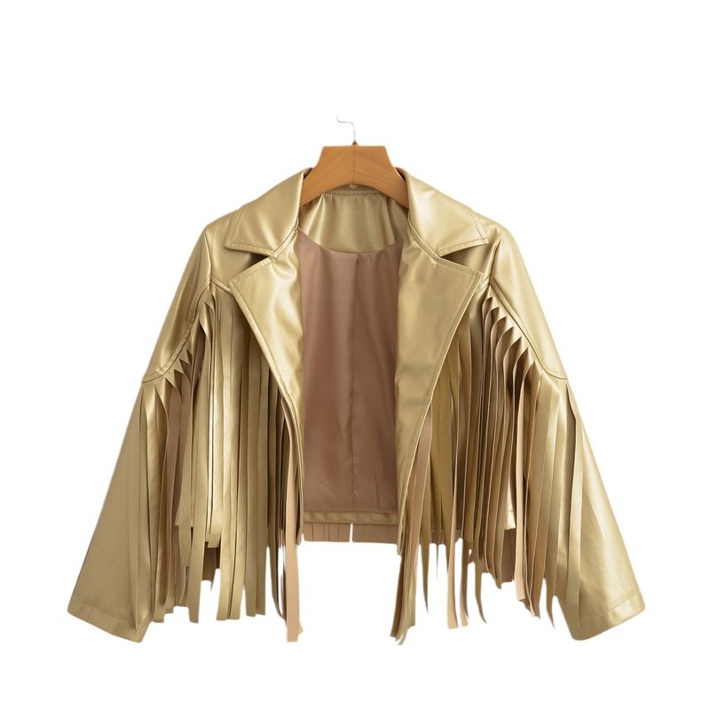  Women's Street Fashion Tassel Decorated Leather Jackets_voghion.com