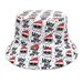 Santa Claus pattern fisherman new old man snowflake print basin for men and women sun hat trend_voghion.com