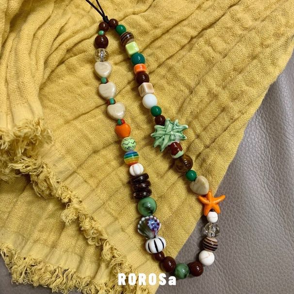 ROROSa Summer Sea Ins Coconut Tree Phone CCD Camera Chain Rope Pendant_voghion.com