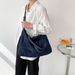 Borsa a tracolla casual in tela di grande capacità, stile college, alla moda, versatile, da donna_voghion.com