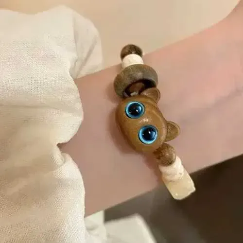 Bangle Nei Dopamin Kitten Perlen Weiblech Léifsten Kaz Kapp String Kaddo Meedchen Keramik Hand Bijouen Bracelet fir Fraen_voghion.com