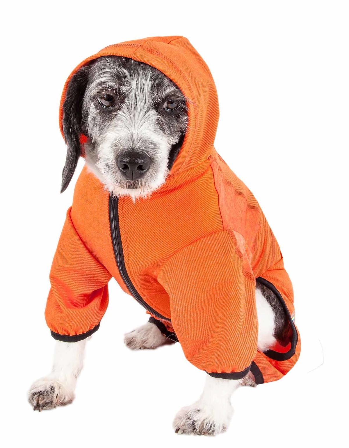 Pet Life Active 'Pawsterity' Heathered Performance 4-Way Stretch Two-Toned Full Bodied Hoodie_voghion.com