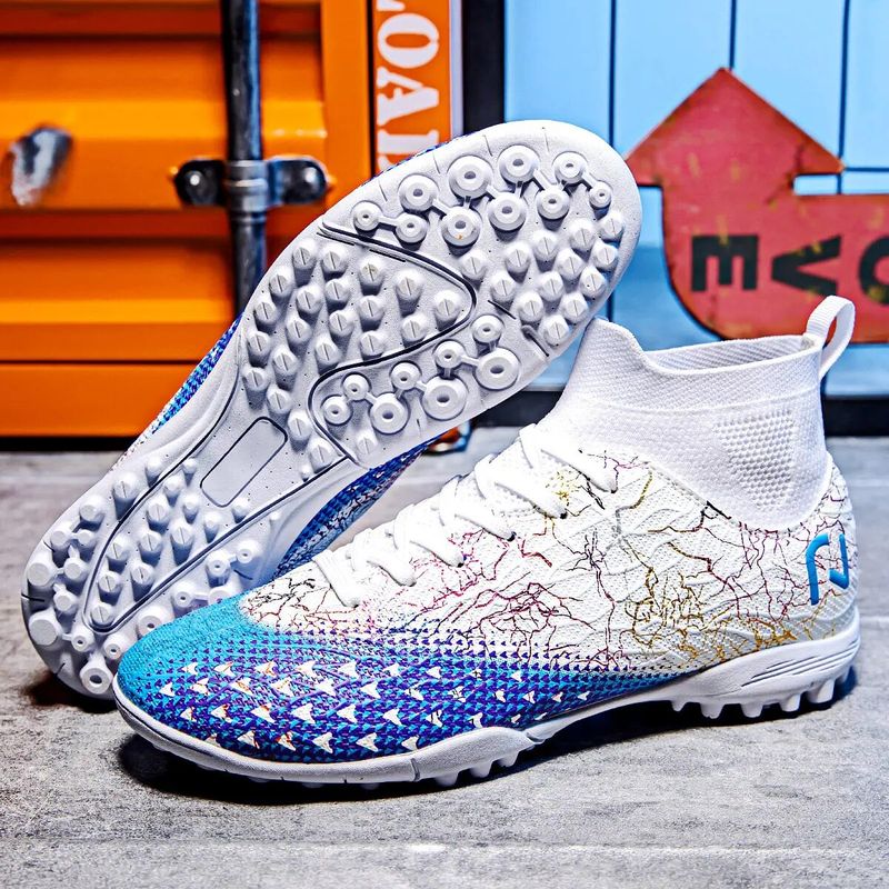 Men Soccer Football Shoes Cleats Breathable Grass Training Outdoor Sneakers Long Spikes Match Turf_voghion.com