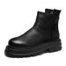 European Warm Series Martin Short With Fleece Lining Warm Men's Thick Sole Lightweight Work Boots Genuine Leather Casual Shoes For Men_voghion.com