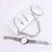 New Earrings Necklace Gift Watch Bridal Jewelry Four-piece Set Women Wristwatch_voghion.com
