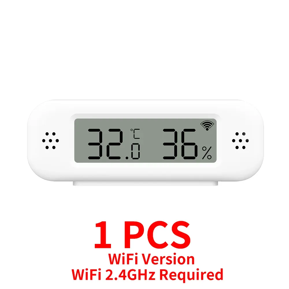 Tuya WiFi Mini Temperatur Feuchtigkeit Für Smart Thermometer Hygrometer APP Remote Alarm Arbeit Mit Google Home Yandex Alexa_voghion.com