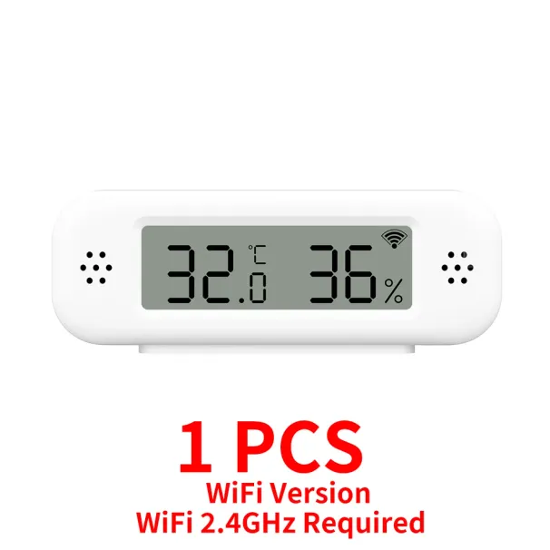 Tuya WiFi Mini Temperatur Feuchtigkeit Für Smart Thermometer Hygrometer APP Remote Alarm Arbeit Mit Google Home Yandex Alexa_voghion.com