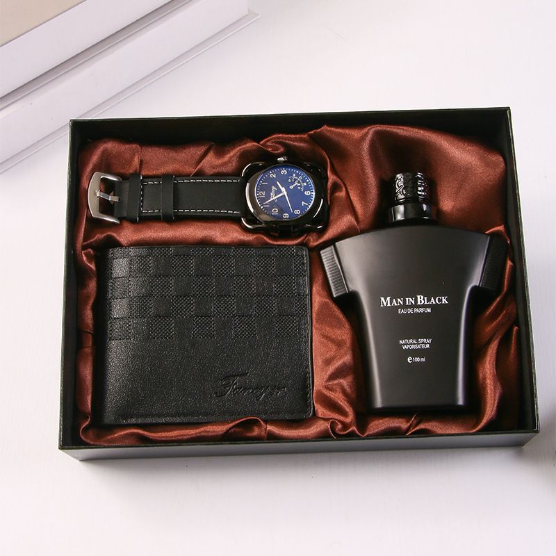 Geschenkset für Geschäftsmänner, Quarzuhr, Brieftasche, Parfüm-Set, Valentinstags-Geschenkbox-Set für den Freund_voghion.com