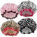 Reusable Shower Cap For Women & Men - Satin Lined & Waterproof (PEVA Material Double Layer Design Perfect For Long Hair Bath & Spa Use)_voghion.com