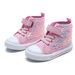 Children's canvas spring and autumn high cut trendy sequin princess girl buckle casual board shoes, Korean version_voghion.com