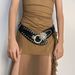 Women's Rhinestone Waist Cincher, Stretch Elastic Belt For Dresses & Coats_voghion.com