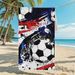 Fodbold Mikrofiber Strandhåndklæde Strandhåndklæde Absorberende Badehåndklæde_voghion.com