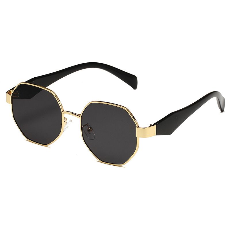 Fashion Metal Sunglasses - European & American Style Polygonal Sunshade Glasses (Celebrity All-Match Design)_voghion.com