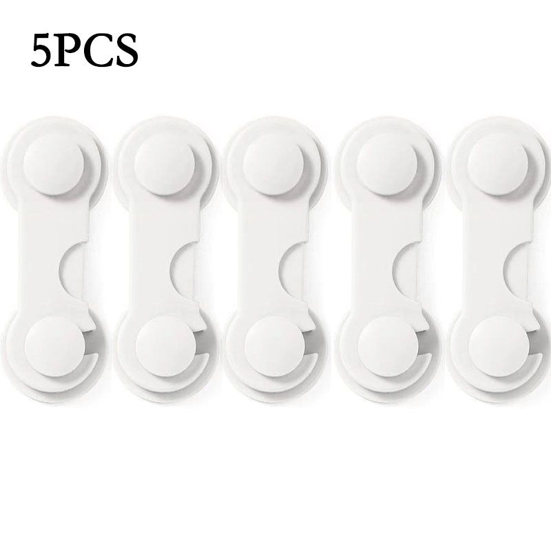 Multifunctionele beveiligingssloten babyveiligheid kast lade deur gesp thuis wit toilet koelkast slot 5st/partij_voghion.com