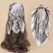 60cm Silk-Like Square Scarf Flight Attendant Style Neck Scarf Elegant Uniform Accessory Handbag Tie_voghion.com