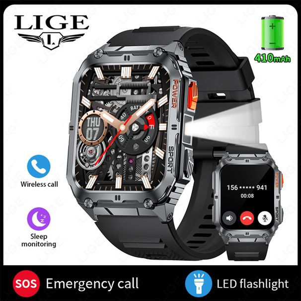 Men's Smart Watch Multi Function Waterproof Bluetooth Call Blood Pressure Blood Oxygen Monitoring Watch_voghion.com