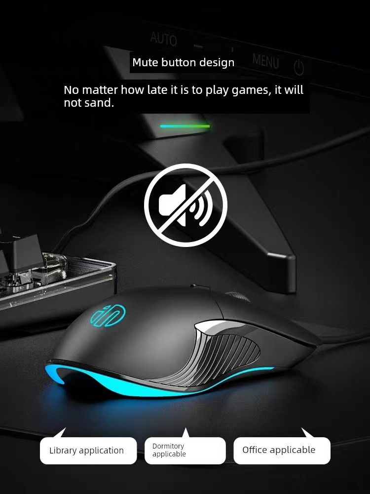 Inphic USB Internet Cafe Desktop Computer Wired Mouse_voghion.com