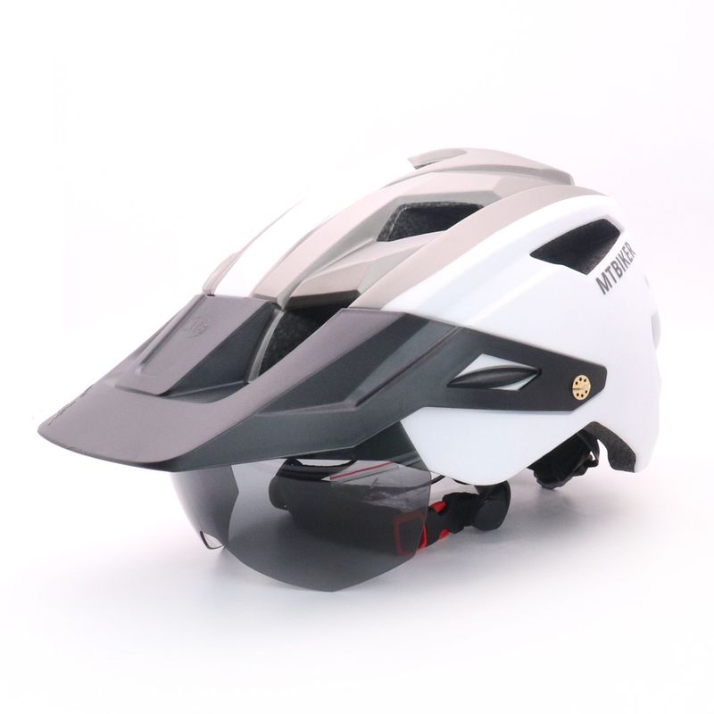 Bicycle safety helmet, integrated mountain riding equipment with goggles_voghion.com