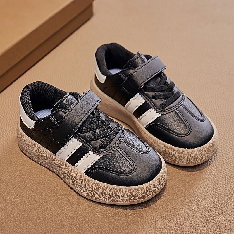 Children's Little White 2024 Spring Autumn German Training for Boys and Girls Leisure Versatile Soft Sole Single Student_voghion.com