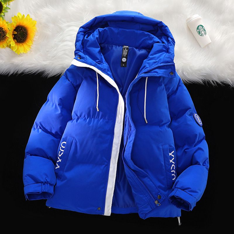 Jachetă caldă din bumbac pentru bărbați, cu glugă, toamna și iarna 2024, stil nou pentru cupluri, la modă, de brand_voghion.com