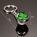 Luminescent Clover Glow-in-the-Dark Lucky Crystal Ball Keychain_voghion.com