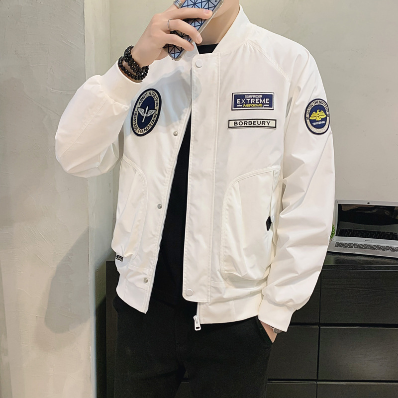 Fliegerjacke für Herren, Frühlings- und Herbstjacke, amerikanische Baseball-Uniform für Herren, funktionaler Stil, trendige Top-Herbstkleidung für Herren_voghion.com