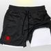 Premium Products 2025 New Dark Spider Printed Men's 2-in-1 Double Layer Shorts For Fitness, Running, Sports And Leisure_voghion.com