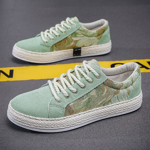 Scarpe da pescatore alla moda con lacci in velluto a coste fresco piccolo da uomo autunno 2025 nuove 32146_voghion.com