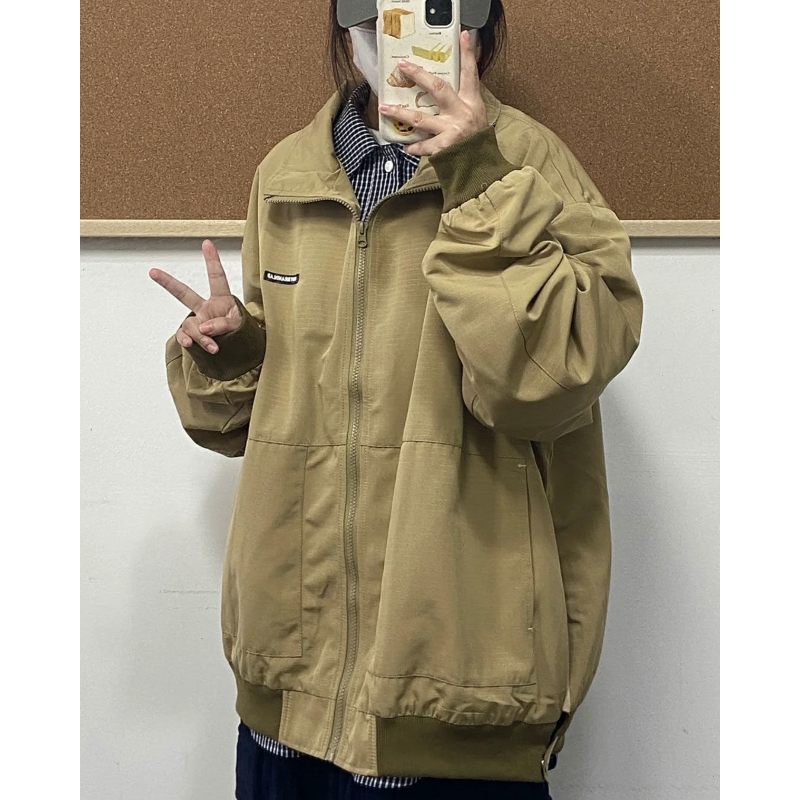 Deeptown Haruku Vintage Women's Windbreaker Jacket Japanese Oversized Track Jackets Korean Streetwear Spring Female_voghion.com