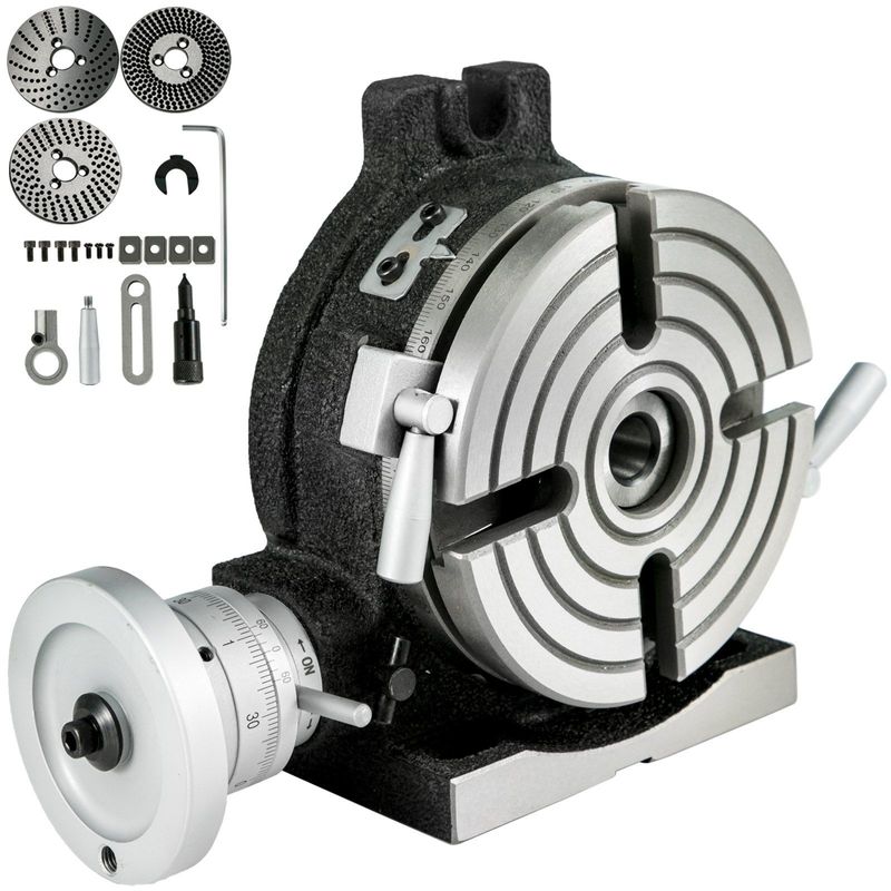 Rotary Table 6"(150 Mm)_4-Slot Horizontal Vertical Dividing Plates For Milling Machine_voghion.com