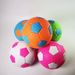 Vibrant 2-Size Stitched Soccer Ball For Kids – Color Recognition & Tactile Training Toy With Textured Surface (Blue, Pink, White, Green, Orange)_voghion.com