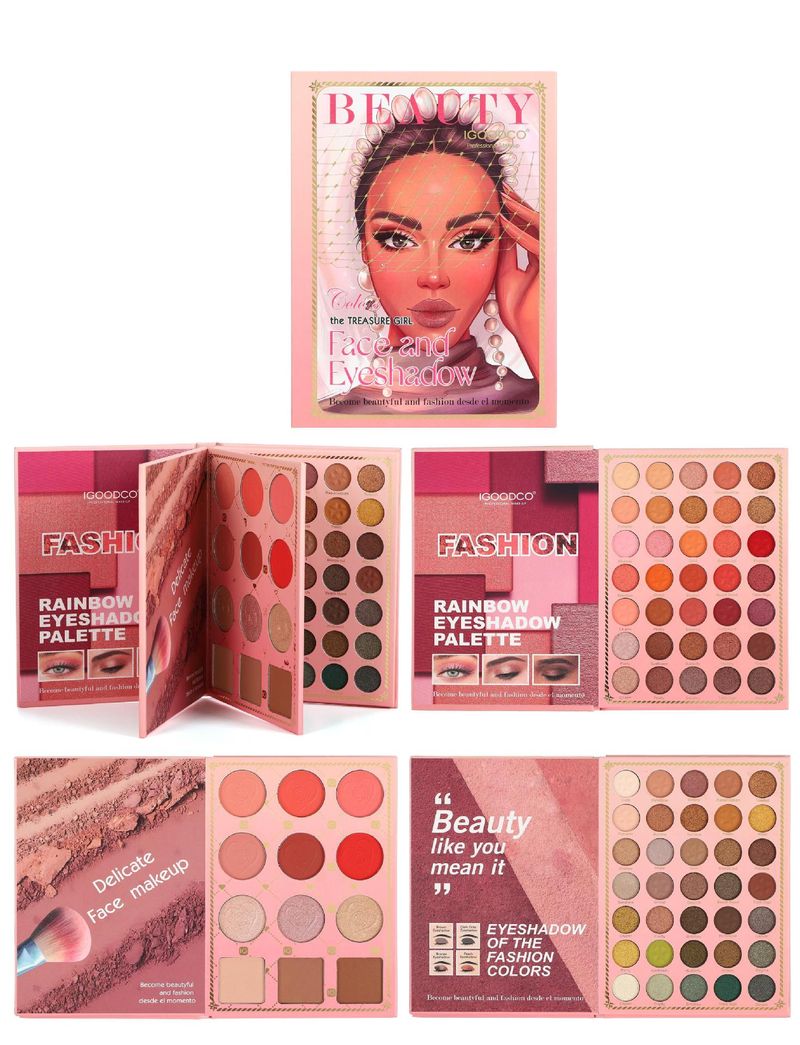 Ombretto Beautiful Bride, modello da 82 colori, palette di ombretti in stile libro, opaco, perlescente, blush, correttore, tutto in uno._voghion.com
