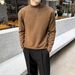 Men’s Slim-Fit Semi-Turtleneck Sweater – British-Inspired Knit Pullover, Autumn/Winter Staple, Soft Cotton-Blend Jumper Streetwear Essential_voghion.com