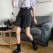Damenbekleidung Neue Jeansshorts für Damen mit hoher Taille, schmale, große Größe, lockere, dünne, weit geschnittene Fünf-Punkt-Hosen für Studenten_voghion.com
