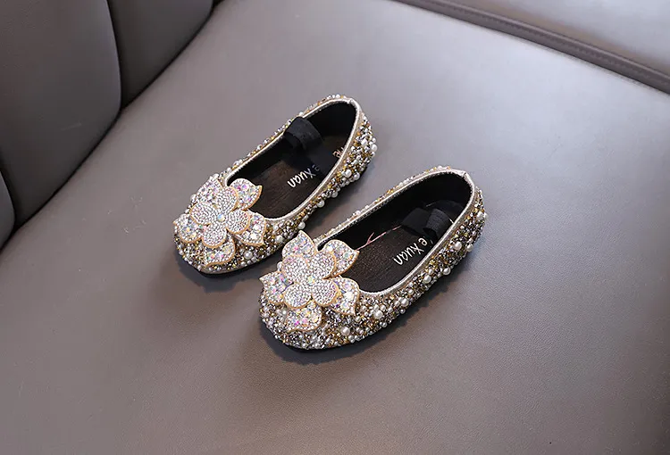 Dziewczynka Dziewczynka Księżniczka Diament Pojedyncze Buty Buty do Tańca Pokazowego_voghion.com