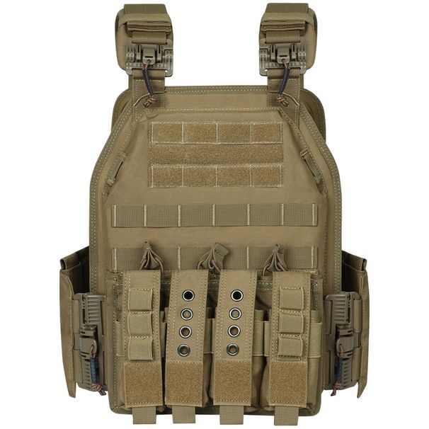 Tactical Quick-Release Vest – Multi-Purpose Combat Gear (MC/Black/Khaki/Ranger Green) | Durable & Breathable (One Size Fits All)_voghion.com