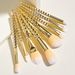 8 pincéis de maquiagem Tuhao Gold Set Honeycomb Eyeshadow Brush Loose Powder Brush Beauty Tools GUJHUI_voghion.com