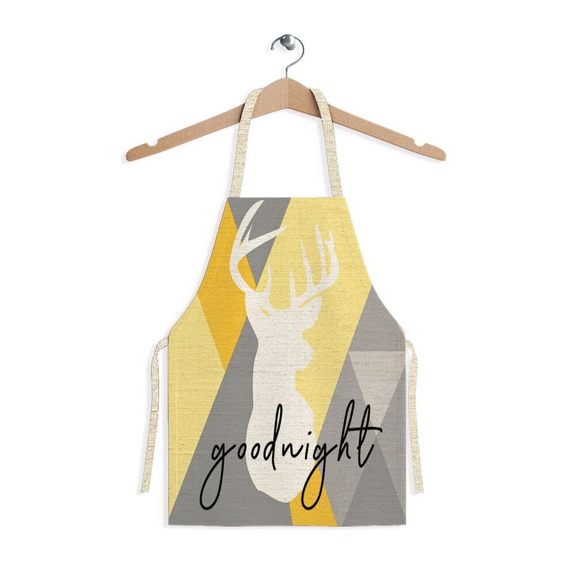 Modern Geometric Print Apron - Sleeveless, Lightweight & Stylish (Perfect For Art Studio, Kindergarten & Kitchen Use)​_voghion.com