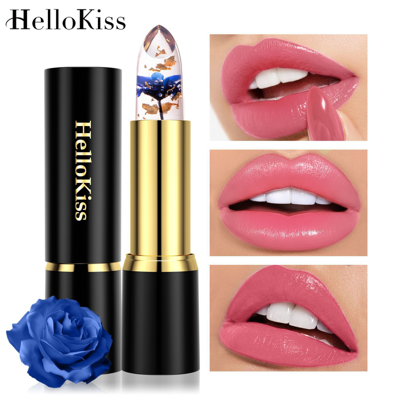 Hellokiss Jelly Flower Rossetto e trucco idratante Colorante Rossetto riscaldante in lamina d'oro_voghion.com