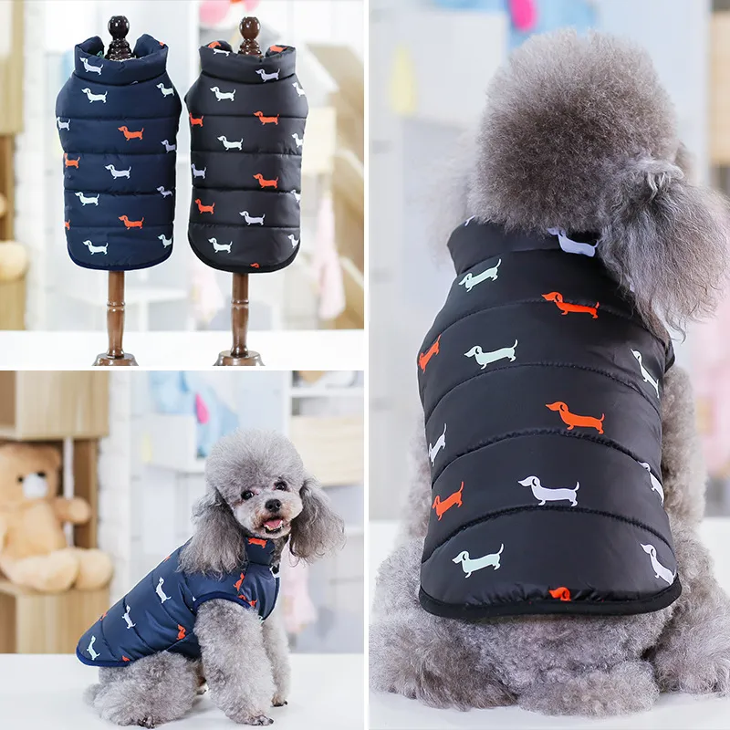 Pet clothes dog cotton-padded vest autumn and winter New Puppy cotton vest Teddy warm clothing manufacturers_voghion.com