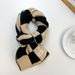 2025 New Korean Style Winter Fashion Versatile High-End Knitted Large Checkerboard Scarf For Women Warm Neck Warmer_voghion.com