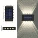 Solar-Wandleuchte, 6/8 LED-Deckleuchten für den Außenbereich, Wandleuchte, für Innenhof, Straße, Zaun, Garage, Garten, perfekte Dekoration_voghion.com