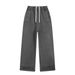Men's Distressed Straight Leg Pants - High Street Fashion Vintage Washed Cotton Trousers With Ripped Details (S-XXL, Black/Gray)_voghion.com