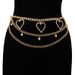 New Accessories, Fashionable Trendy Chains, Versatile Women's Dia Inlaid Large Peach Heart Waist Accessories_voghion.com