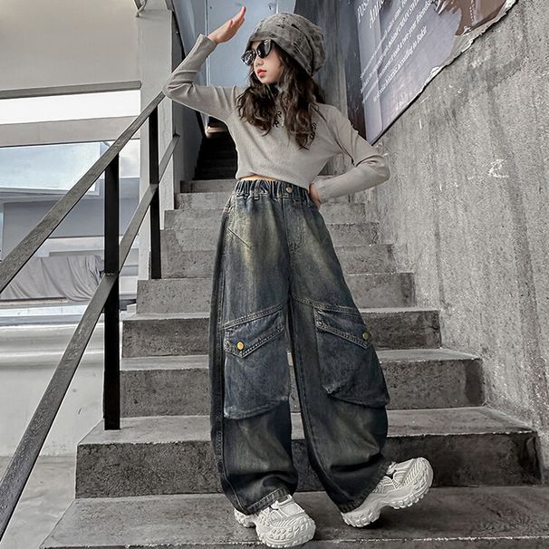 2418 Retro Heavy Jeans New Children's Miscellaneous European And American Jeans_voghion.com