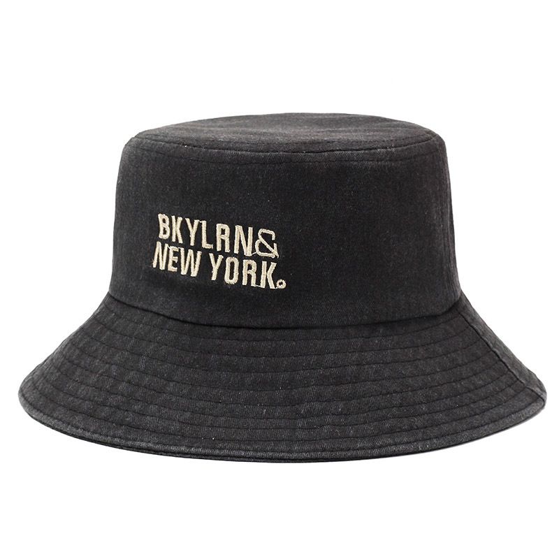 New Style Fisherman With Embroidered Versatile Letters, Trendy Summer Outdoor Sunshade And Sun Protection Hat For Women_voghion.com