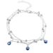 Gioielli per piedi alla moda, semplici e turchi, con personalità blu, per donne, con catena di perline in rame multistrato, cavigliera con occhio maligno_voghion.com