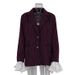 Giacca da abito a righe da donna, elegante blazer a righe con maniche a campana in pizzo – Giacca casual ampia per primavera/autunno in rosso vino_voghion.com