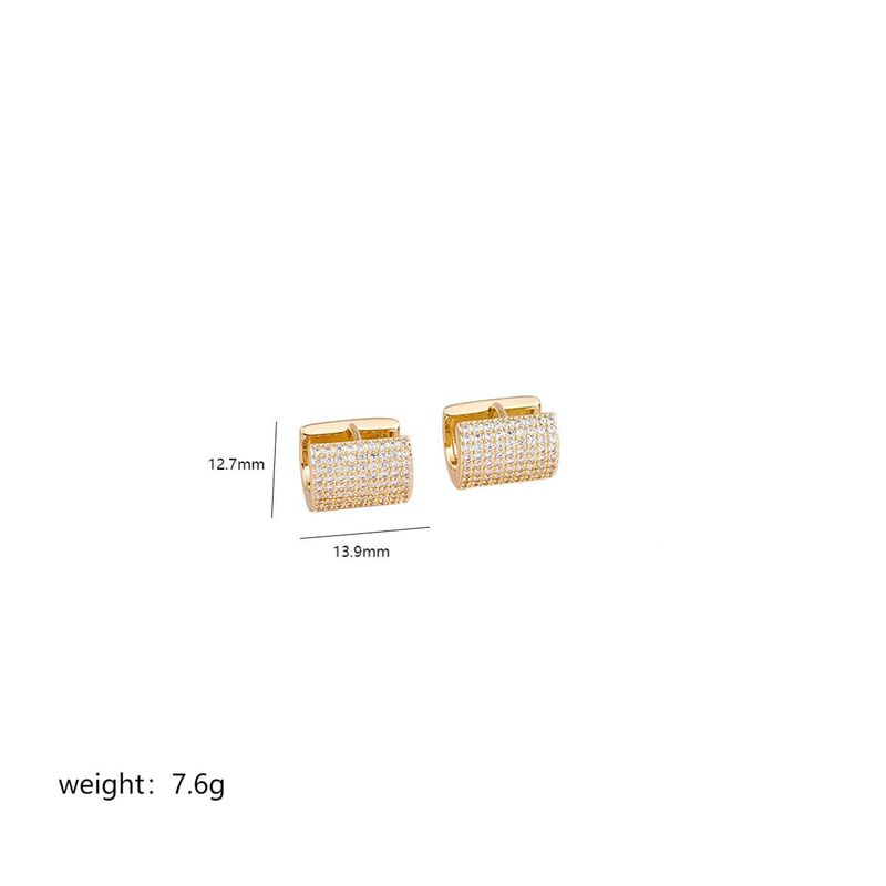 Suitable for banquet parties with luxurious inlay of multiple sparkling zircon women's earrings. Elegant and versatile daily earrings_voghion.com